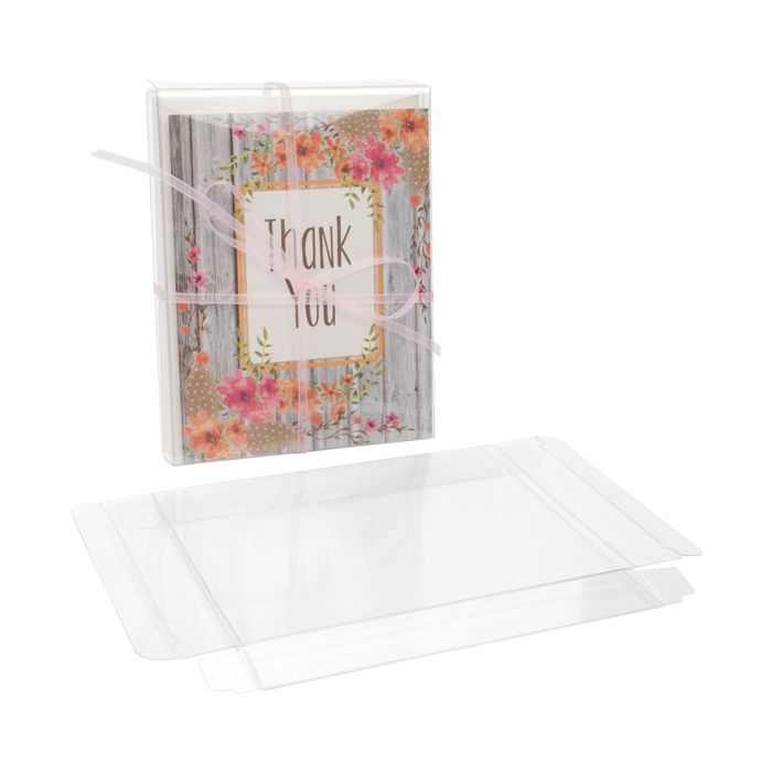 Plastic Gift Boxes 11.4x2.1x14.9cm Crystal Clear (25 pieces) [FB27]