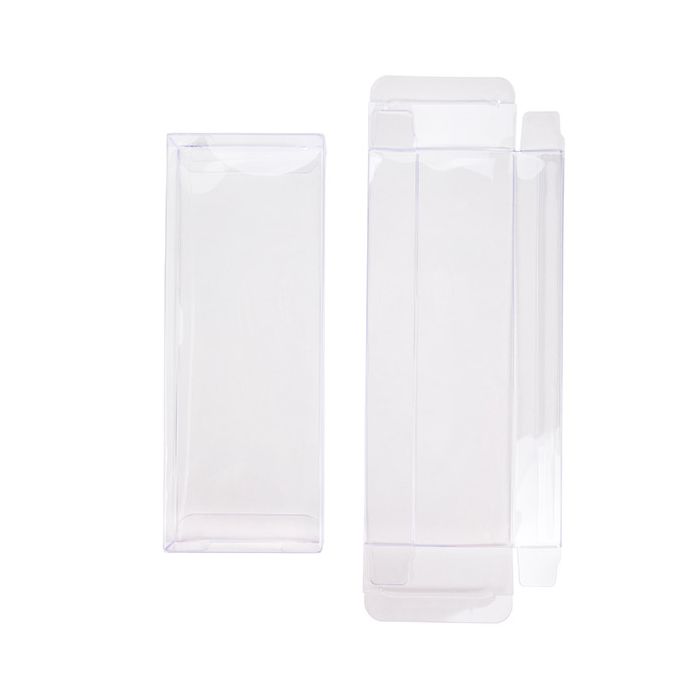Plastic Gift Boxes 7,6x2,5x20,3 cm Crystal Clear (25 pieces) [FB302]