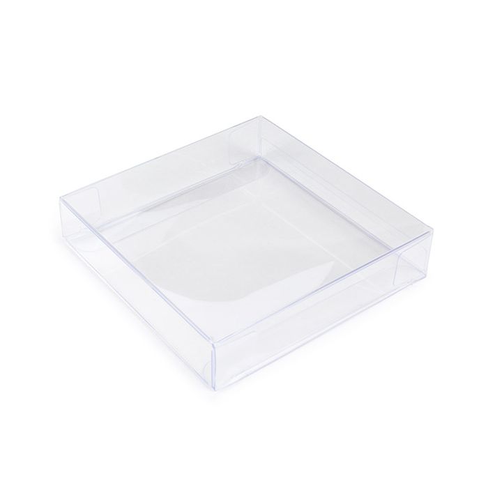 Plastic Gift Boxes 11,4x2,5x11,4 cm Crystal Clear (25 pieces) [FB304]