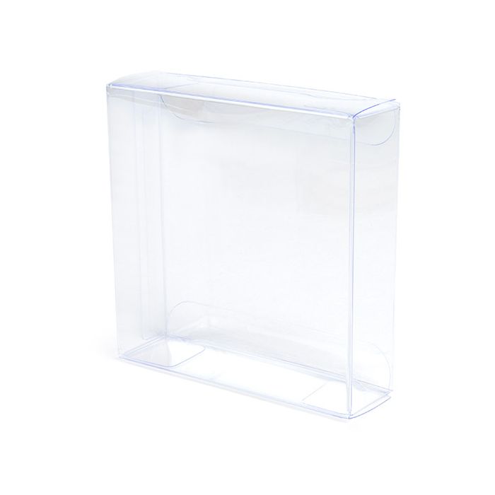 Plastic Gift Boxes 8,9x2,5x8,9 cm Crystal Clear (25 pieces) [FB305]
