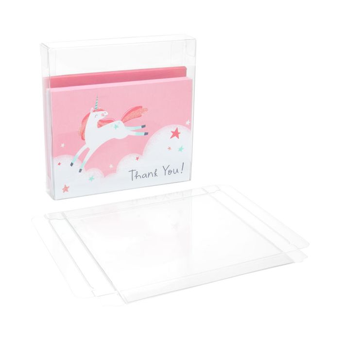Plastic Gift Boxes 13.7x1.6x13.5cm Crystal Clear (25 pieces) [FB51]