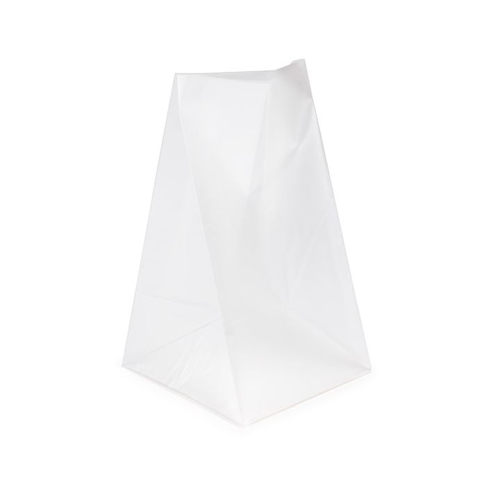 Frosted Flat Bottom Gusset Bags w/ Paper Insert 10,2x10,2x17,8 cm (100 pieces) [FFGPB9]