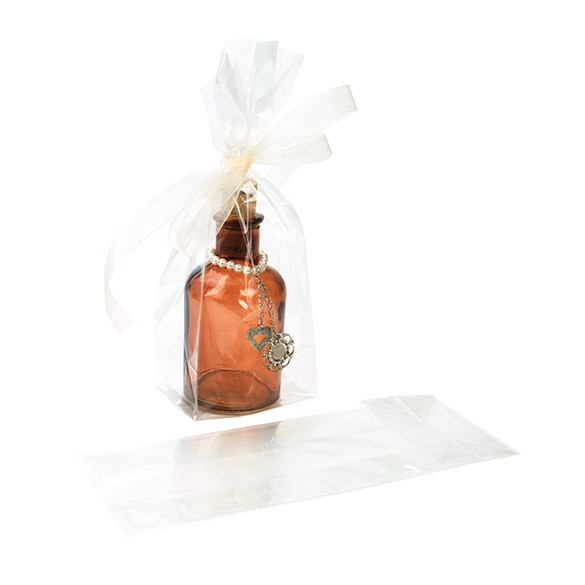 Block Bottom Bags Clear 8.9x5.7x24.8cm (100 pieces) [FG15]