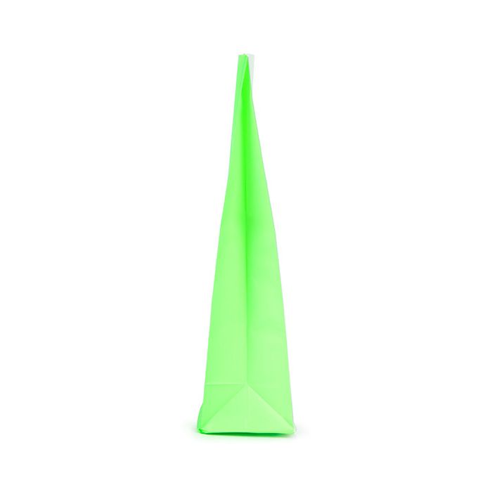 Block Bottom Bags Neon Green w/ Paper Insert 5,1x5,1x21 cm (100 pieces) [FGPB11NG]