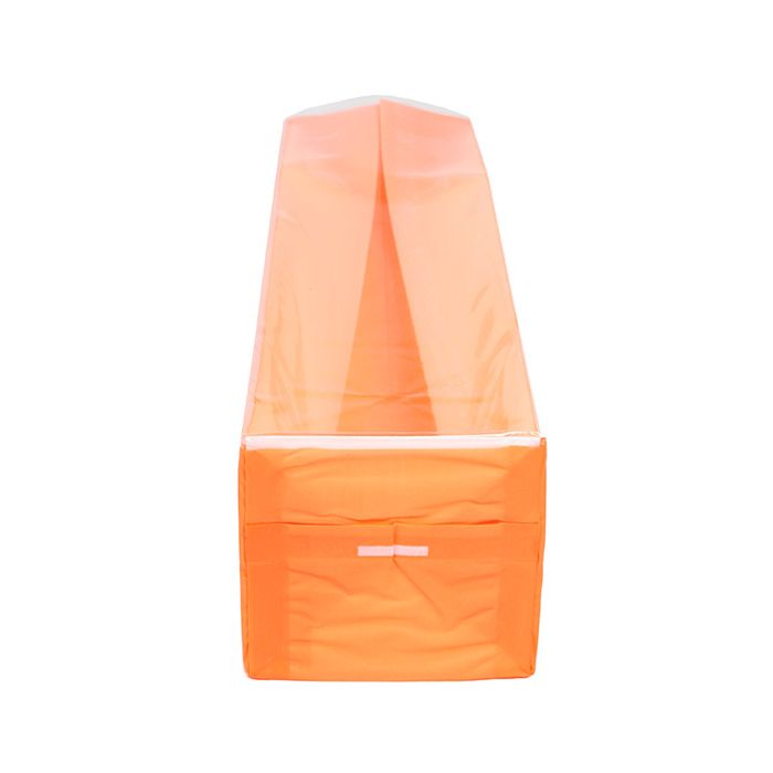 Block Bottom Bags Neon Orange w/ Paper Insert 5,1x5,1x21 cm (100 pieces) [FGPB11NO]