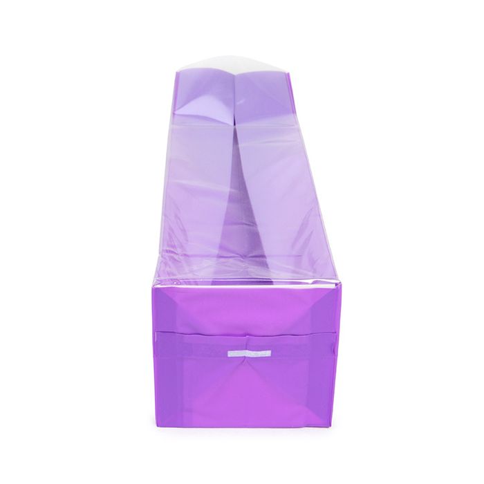 Block Bottom Bags Neon Purple w/ Paper Insert 5,1x5,1x21 cm (100 pieces) [FGPB11NP]