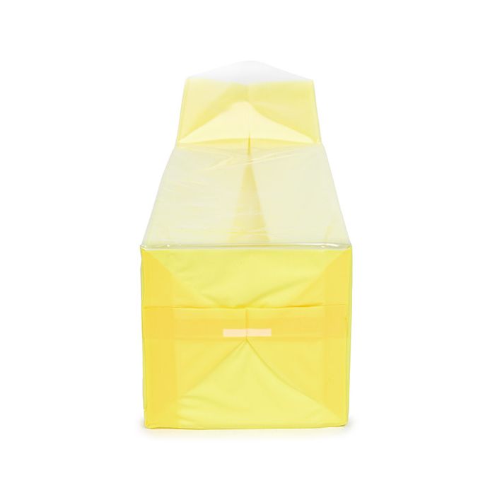 Block Bottom Bags Neon Yellow w/ Paper Insert 5,1x5,1x21 cm (100 pieces) [FGPB11NY]