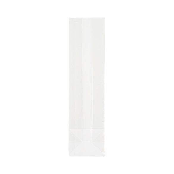 Block Bottom Bags Super Clear 6.4x5.1x24.8cm with paper insert (100 pieces) [FGPB12]