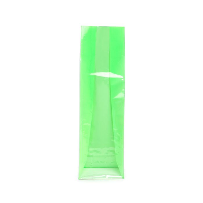 Block Bottom Bags Neon Green w/ Paper Insert 8,9x5,7x30,5 cm (100 pieces) [FGPB16NG]