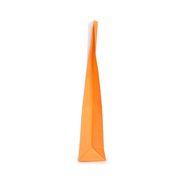 Block Bottom Bags Neon Orange w/ Paper Insert 8,9x5,7x30,5 cm (100 pieces) [FGPB16NO]