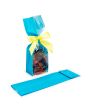 Block Bottom Bags Neon Blue w/ Paper Insert 7x5,1x25,4 cm (100 pieces) [FGPB17NB]