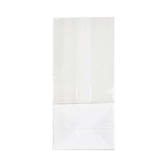Block Bottom Bags Clear 5x4x12.5cm (100 pieces) [FGPB3]