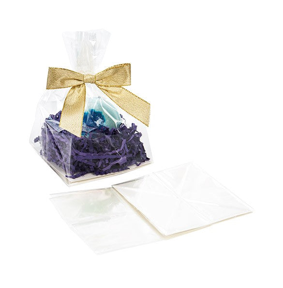 Block Bottom Bags Super Clear 10.2x10.2x17.8cm with paper insert (100 pieces) [FGPB9]