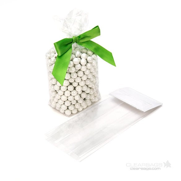 Block Bottom Bags Super Clear 7.6x5.1x20.3cm with paper insert (100 pieces) [FGPB20]