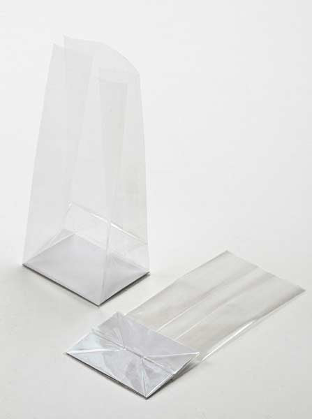 Block Bottom Bags Clear 10x6x20cm (100 pieces) [FGPB4]