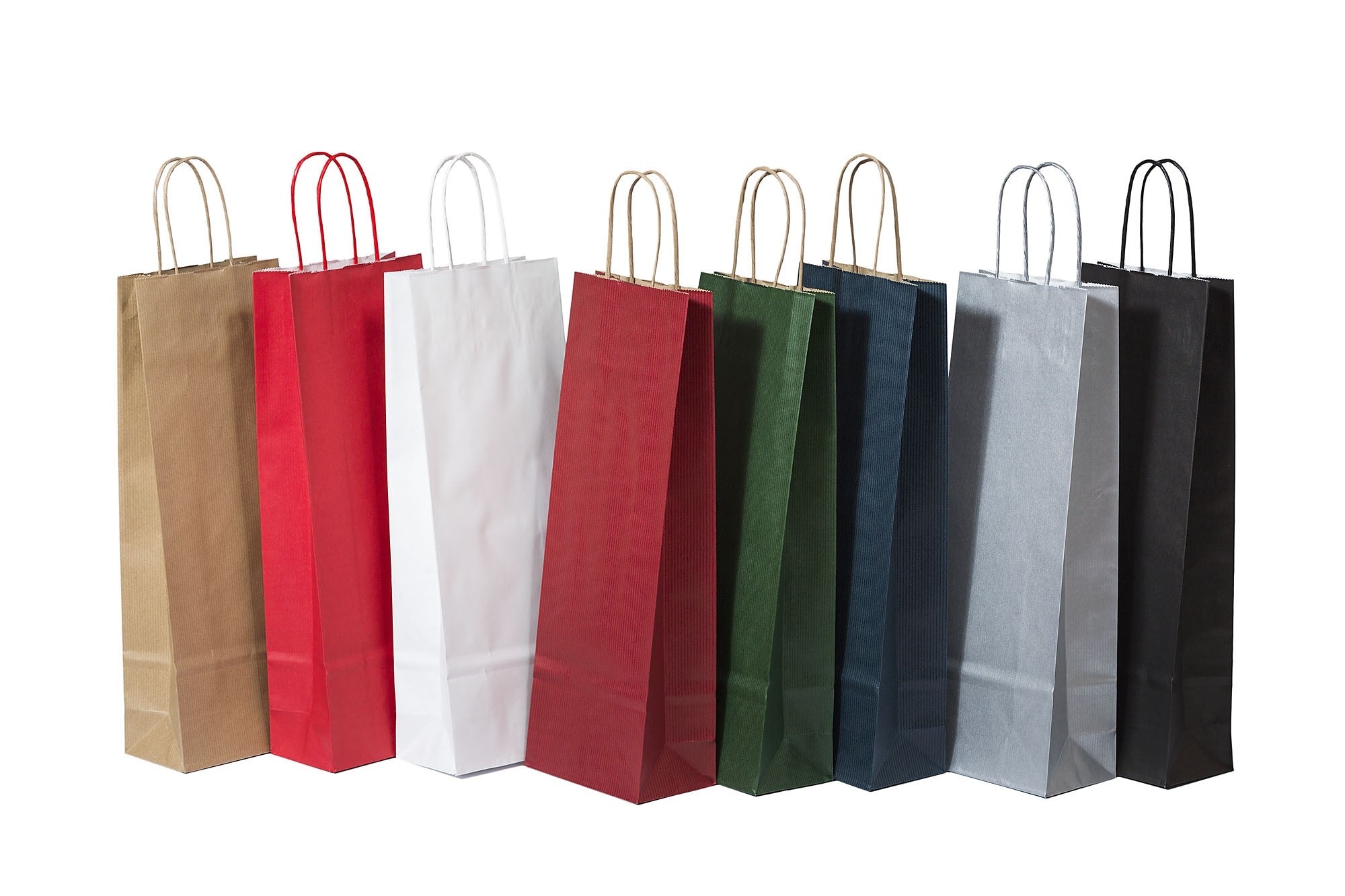 Carrier Bags for Bottles Red 14x8x39cm Kraft 110 g/m (50 pieces) [PAWF1439R]