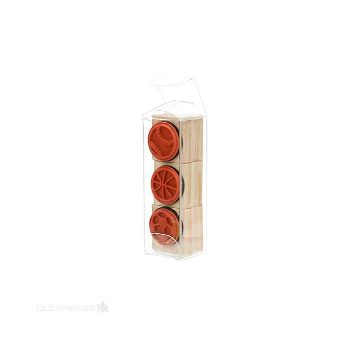 Plastic Gift Boxes 2.5x2.5x7.6cm Crystal Clear (25 pieces) [FPB135]