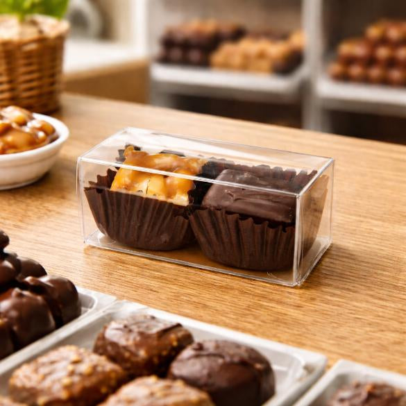 Plastic Gift Boxes for Chocolates 3.5x3.7x7cm Food Safe (25 pieces) [FPB226]