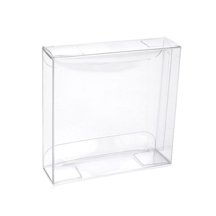 Plastic Gift Boxes 9.2x2.5x9cm Crystal Clear (25 pieces) [FPB235]