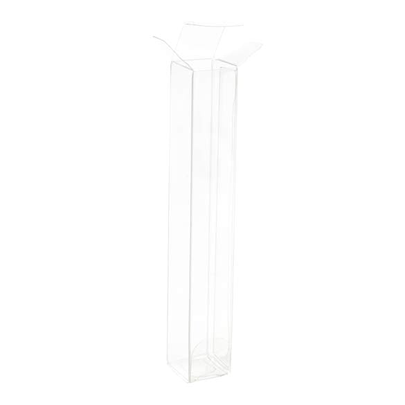 Plastic Gift Boxes 1.6x1.6x10.8cm Crystal Clear (25 pieces) [FPB289]