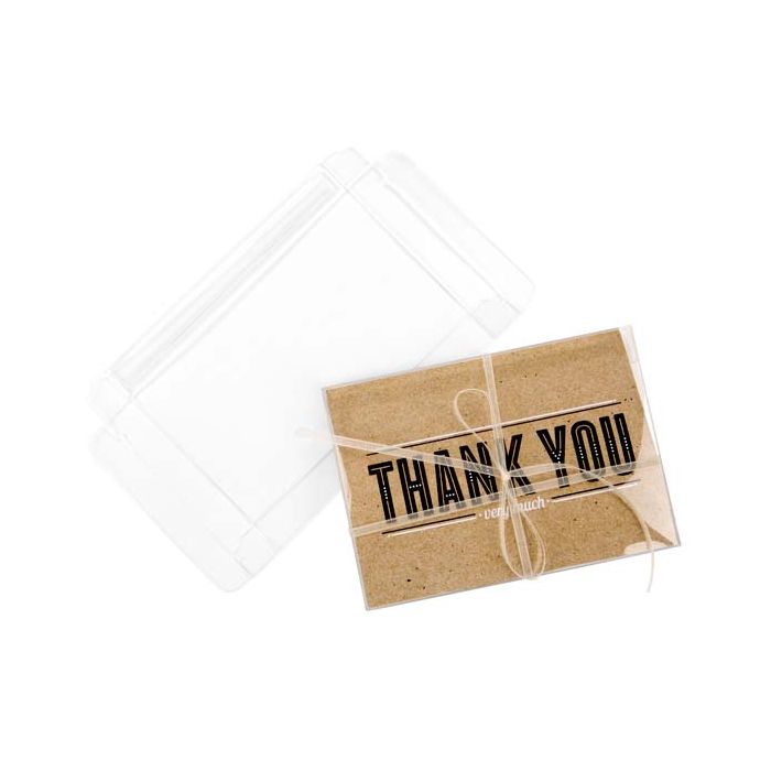 Plastic Gift Boxes 9.2x1.6x13cm Crystal Clear (25 pieces) [FPB63]