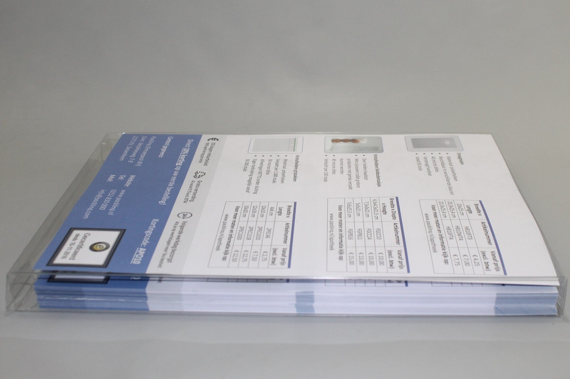 Plastic Gift Boxes A4 size 21.3x2.5x31cm Crystal Clear (25 pieces) [FPBA4]