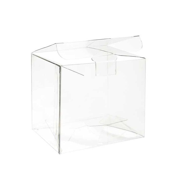 Plastic Gift Boxes 9.5x6.7x7.6cm Crystal Clear with Autolock Bottom (25 pieces) [FPLB215]