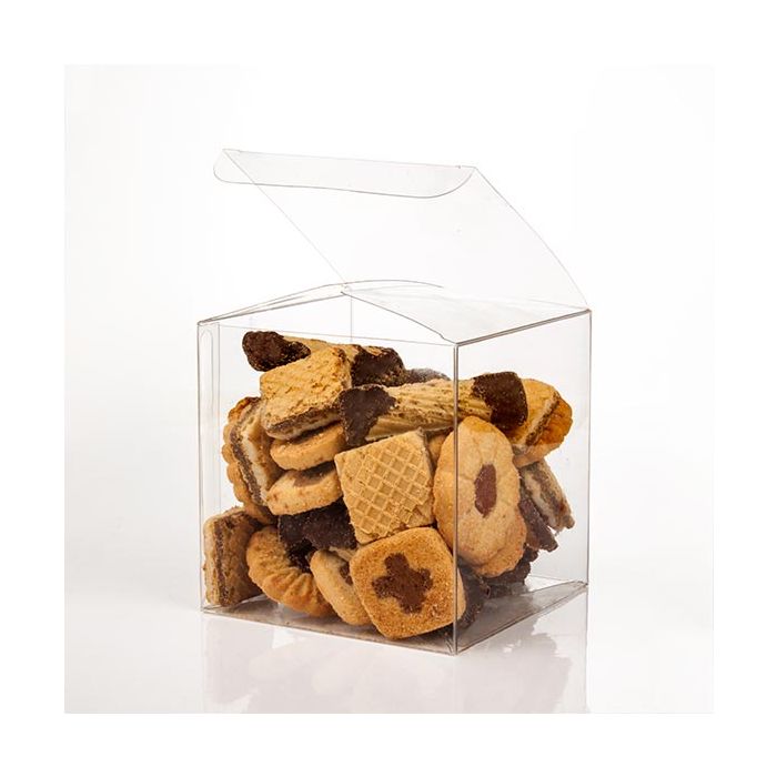 Plastic Gift Boxes 10.2x10.2x10.2cm Autolock Bottom (25 pieces) [FPLB56]