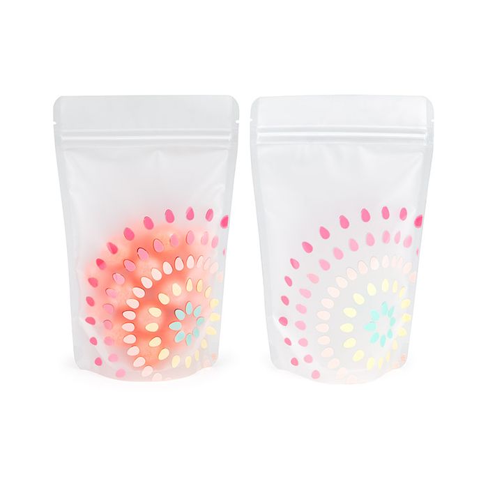 Stand Up Zipper Pouch Pastel Frosted Bloom 13x7.9x20.6 cm (25 pieces) [ZBGSW3BL]