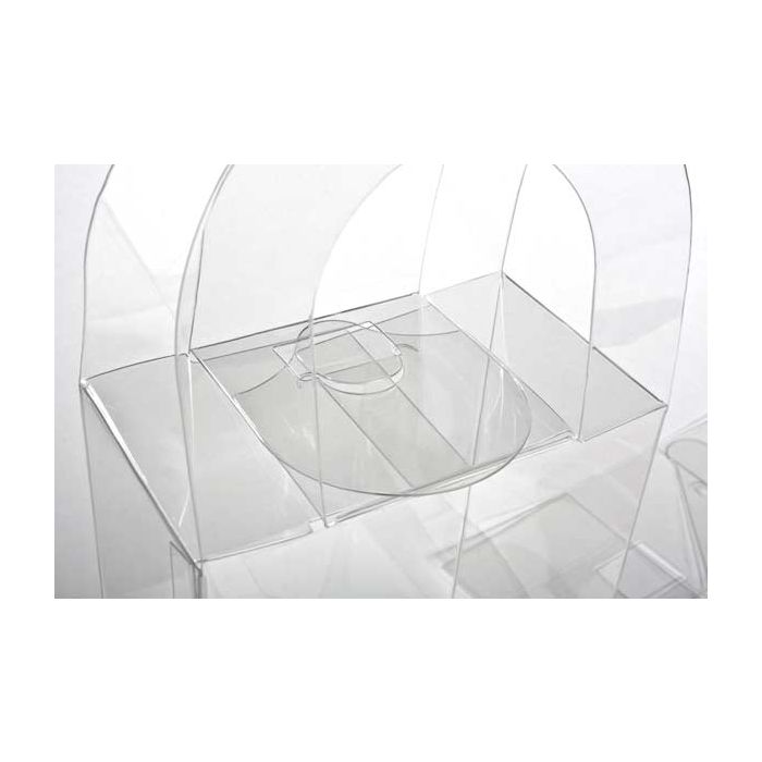 Plastic Gift Boxes with Handle 10.2x5.7x11.7cm Crystal Clear (25 pieces) [FS211]