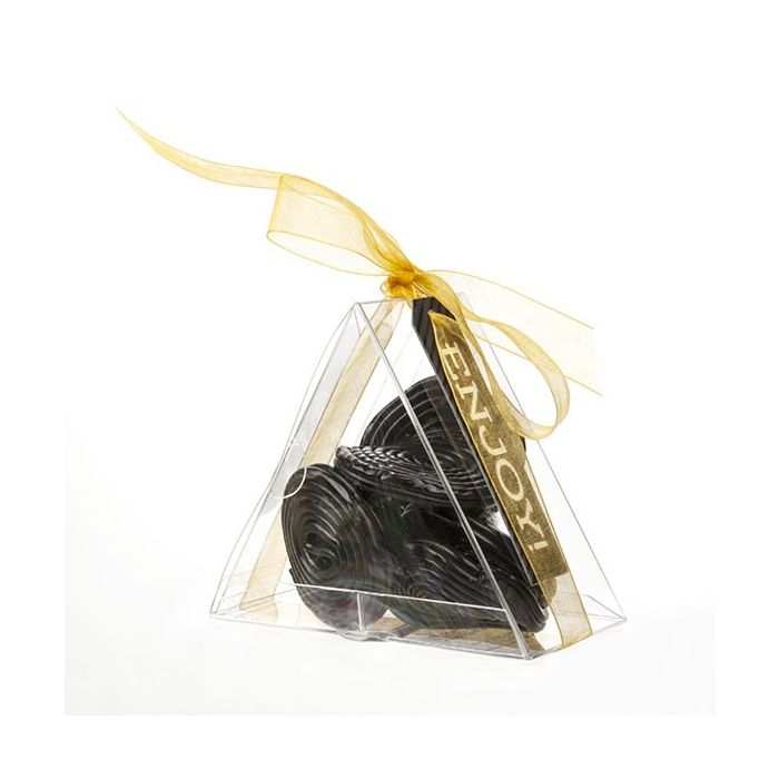 Plastic Gift Boxes Triangular 10.2x5.1x8.9cm Crystal Clear (25 pieces) [FS239]