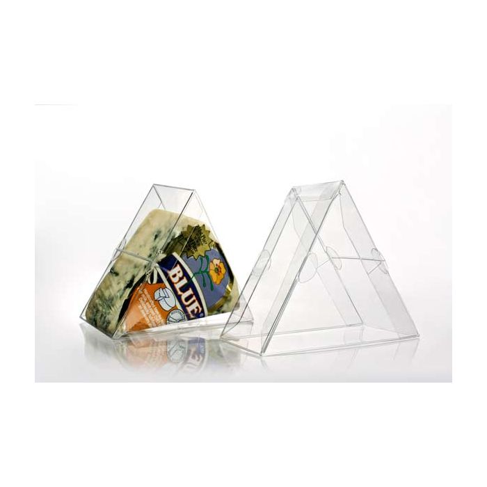 Plastic Gift Boxes Triangular 10.2x5.1x8.9cm Crystal Clear (25 pieces) [FS239]