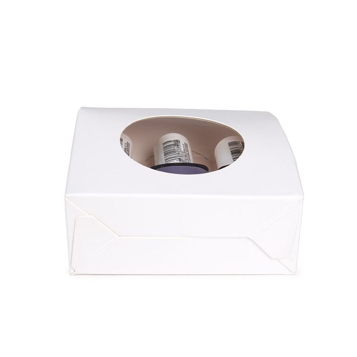 Kraft Gift Boxes White with Circle Window 8,9x3,8x10,2 cm (25 pieces) [FS339]