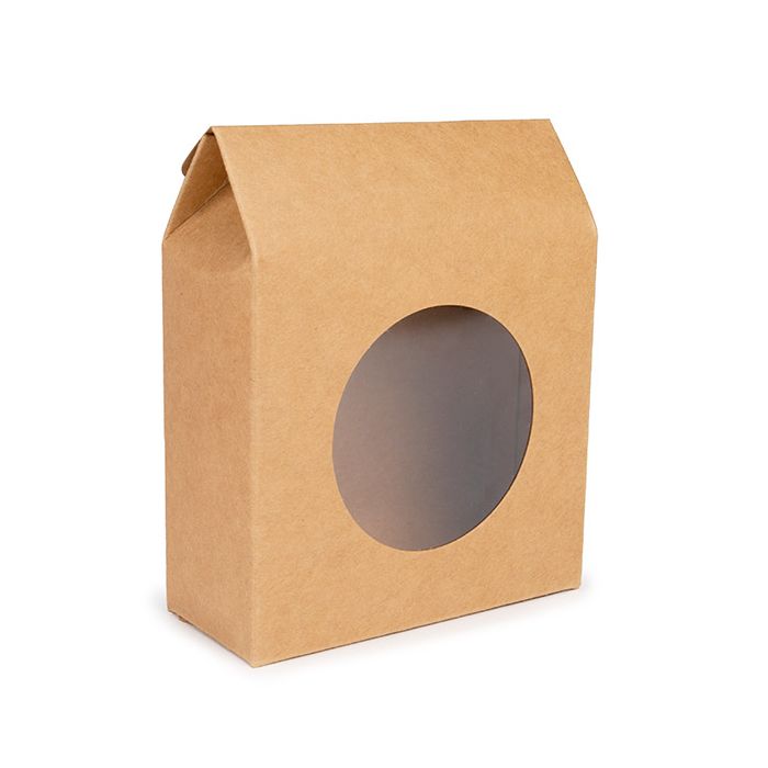 Kraft Gift Boxes with Circle Window 10,5x4,4x13,3 cm (25 pieces) [FS346]