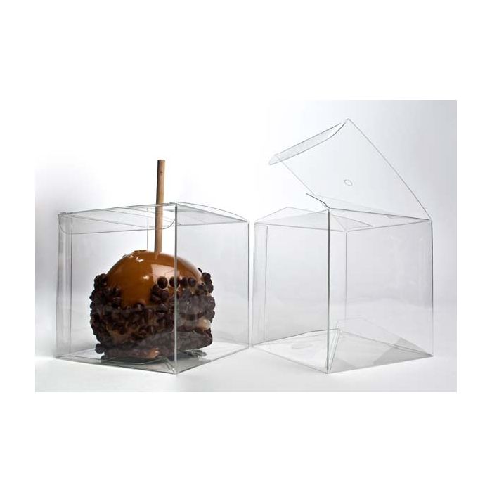 Plastic Gift Boxes for Candy Apples 10.2x10.2x10.2cm (25 pieces) [FS56]