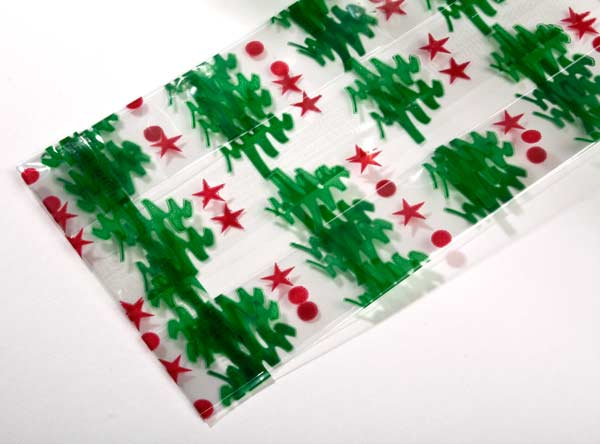 Printed Bags Christmas Trees 12.7x7.6x29.2cm with side gusset (100 pieces) [G5CTR]