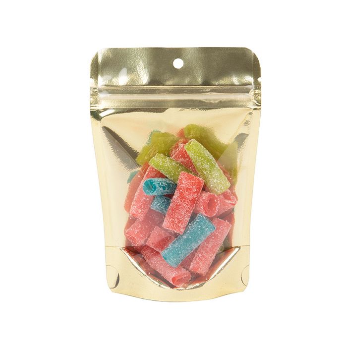 Stand Up Pouches Transparent/Gold 10,2x6x15,2cm (100 Pieces) [ZBG2GLG]