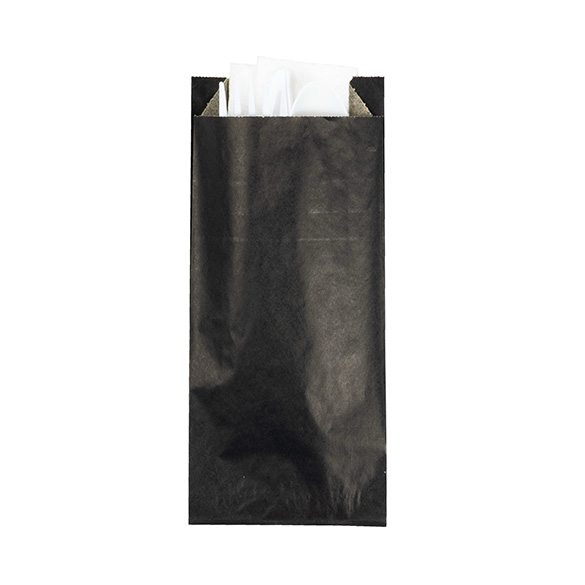Black Grease Resistant Bags 8,9x2,9x19,7cm (100 pcs) [GPB1B]
