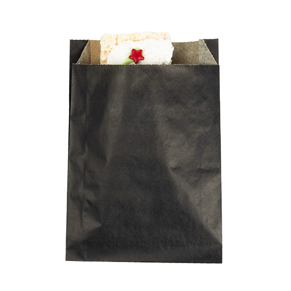 Black Grease Resistant Bags 12,1x2,9x17,1cm (100 pcs) [GPB3B]