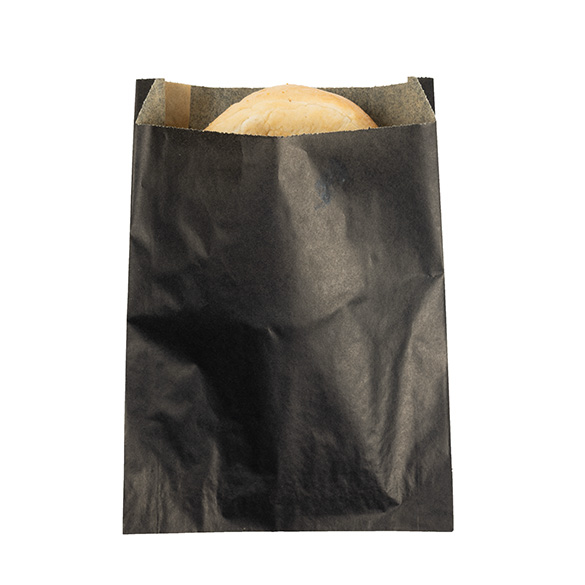 Black Grease Resistant Bags 14x2,9x19,1cm (100 pcs) [GPB4B]