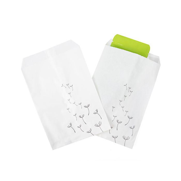 Paper Bags White with Grey Dandelions 12,7x20,3 cm (100 pieces) [GPB58D]