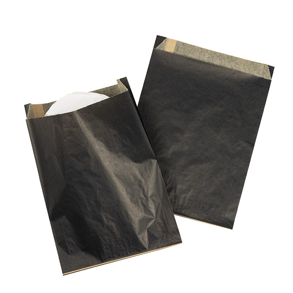 Black Grease Resistant Bags 17,1x2,7x22,9cm (100 pcs) [GPB6B]