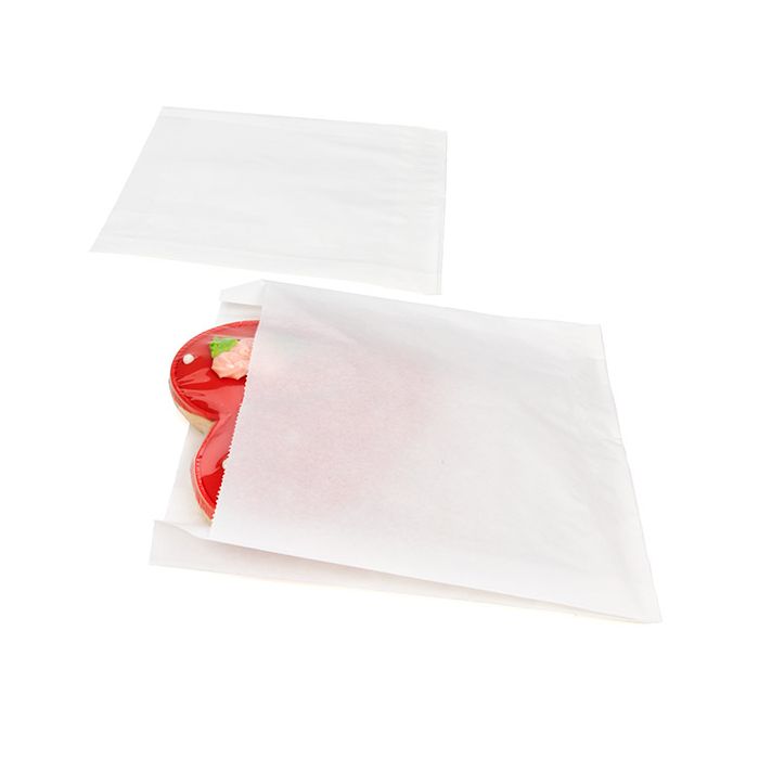 Greaseproof Bags White 15,2x2,9x16,5cm (100 Pieces) [GPB5W]