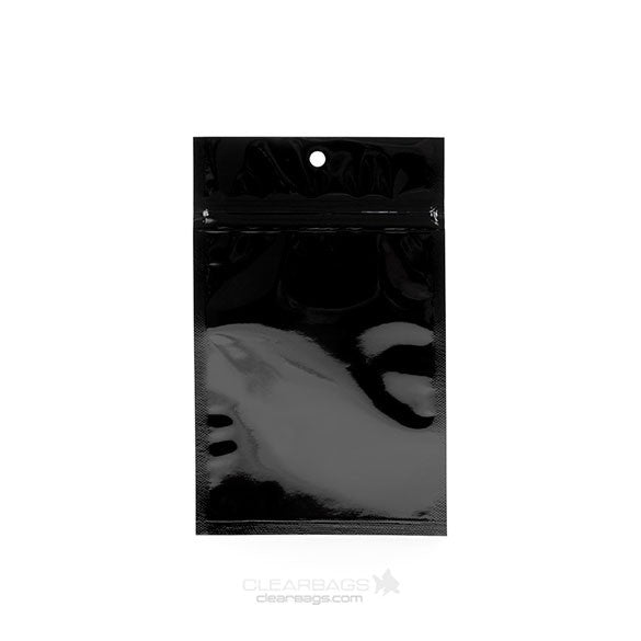 Grip Seal Bags Black 9x12.5cm Metallised (100 pieces) [HZBB4MB]