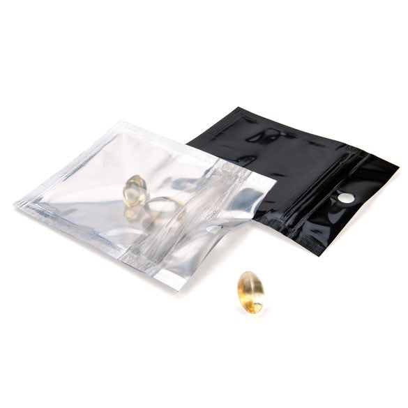 Grip Seal Bags Transparent/Black 5x5cm (100 pieces) [HZBB9CB]