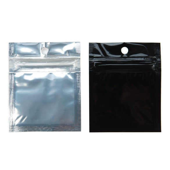 Grip Seal Bags Transparent/Black 5x5cm (100 pieces) [HZBB9CB]