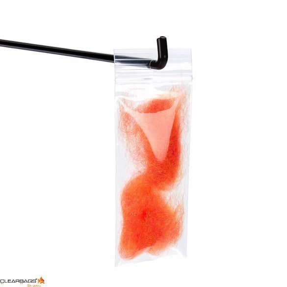 Grip Seal Bags with Hang hole 4.5x10cm Crystal Clear PP 50 micron (100 pieces) [ZR13Q4]