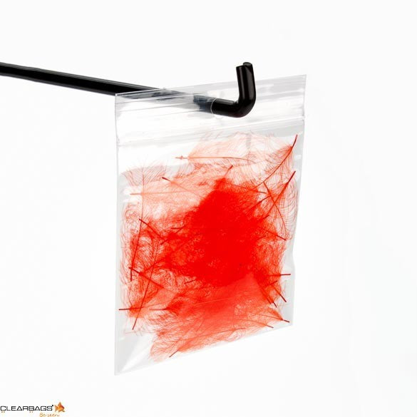 Grip Seal Bags with Hang hole 7.5x7.5cm Crystal Clear PP 50 micron (100 pieces) [ZR33]