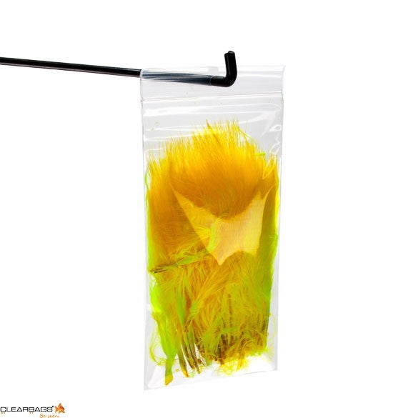 Grip Seal Bags with Hang hole 7.5x15cm Crystal Clear PP 50 micron (100 pieces) [ZR36]