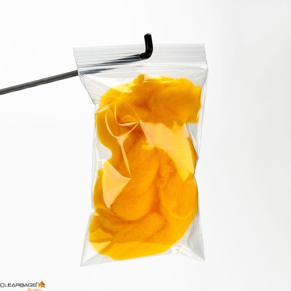 Grip Seal Bags with Hang hole 10x15cm Crystal Clear PP 50 micron (100 pieces) [ZR46]